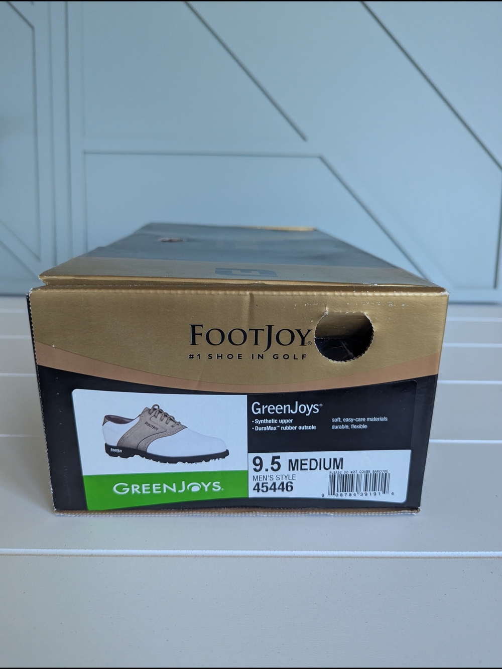 FootJoy Men’s Two-Tone White and Taupe Golf Shoes - Picture 9 of 9